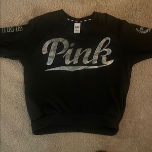 PINK Victoria's Secret Black Sweatshirt Casual Hoodie